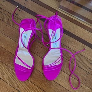 Jimmy Choo Anita Fuchsia Pink strappy heels Size 39